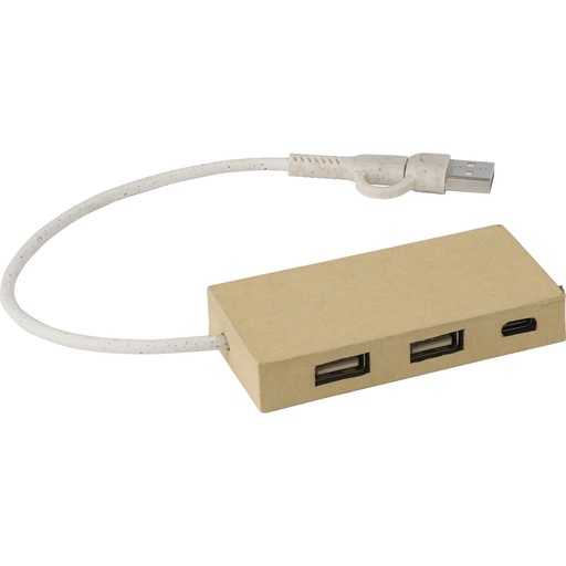 [976588-011] Aluminium and recycled paper USB hub