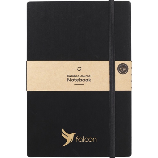[264029-001] Bamboo cover notebook with naked spine (approx. A5)