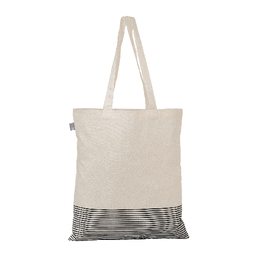 Aro Recycled 5 oz Cotton Micro Stripe Tote Bag - 9.7L