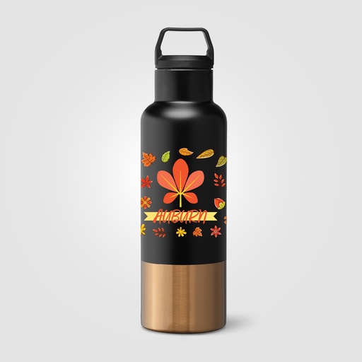 [WKR-BLK] Aurelia Recycled Stainless Steel Vacuum Insulated Bottle – 640 ml
