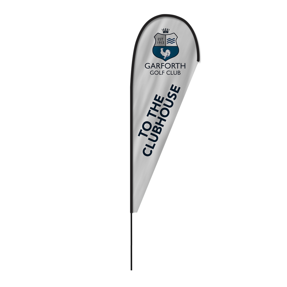 2m Fibreglass Teardrop Flag | Print Included | Branded