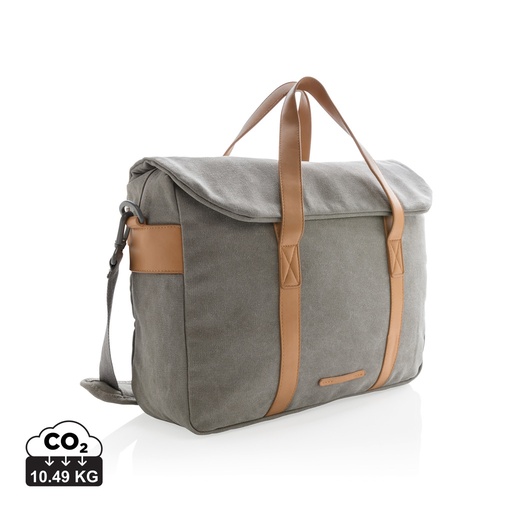 [P729.352] Canvas laptop bag PVC free