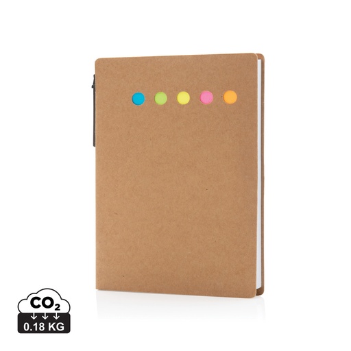 [P774.289] Kraft sticky notes A6 booklet with pen