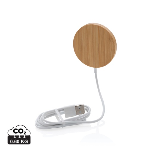 [P302.639] 10W bamboo magnetic wireless charger