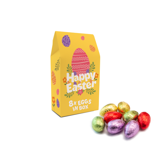 [106460] Easter - Eco Carton - Hollow Chocolate Eggs - x8